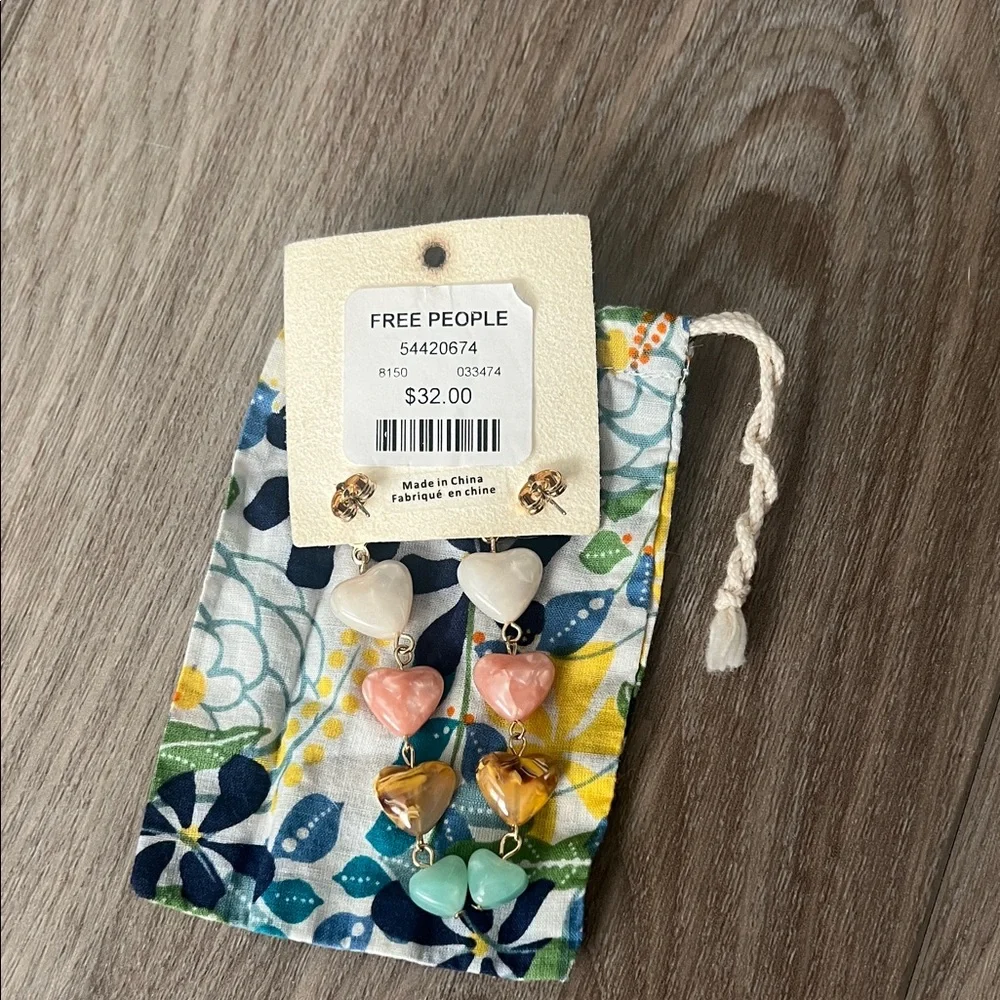 Free people Heart Drop Earrings - Picture 2 of 3